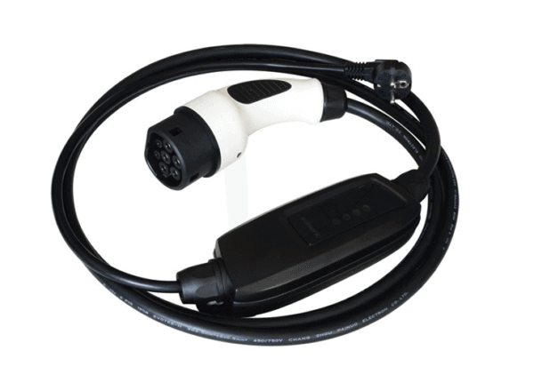 DUOSIDA EV charging cable portable - Type 2 to schuko with controlbox 16A