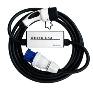 Blue-16.33.59.png SPARK LINE 16 - portable charger with control box 3,7 kW, TYPE2-CEE Blue, 5m, 16A x 1phase