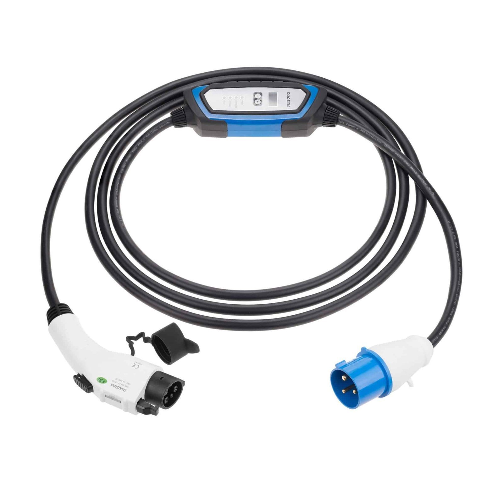 DUOSIDA 7 kW portable charging connector adjustable 8- 32A Type 1 to CEE plug - Image 1
