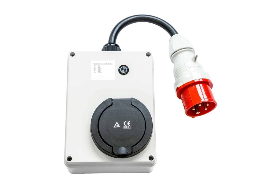 22kW portable wallbox Type 2 socket with CEE plug