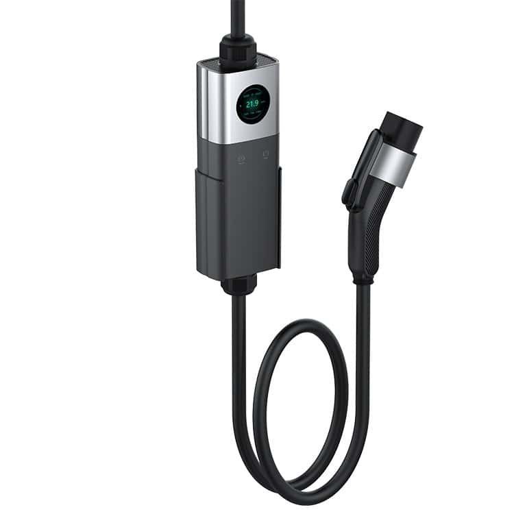 portable charger with DISPLAY control box 11kW (3X16A), TYPE2-CEE RED, 16A x 3phases, 5m - Image 1