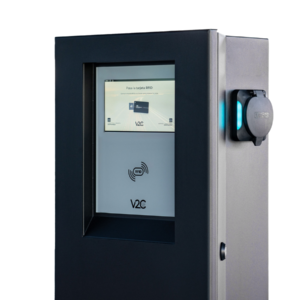 V2C POLE PRO socket (2×22 kW), 8'' Display, 4G, LAN/Wifi, RFID - Image 4