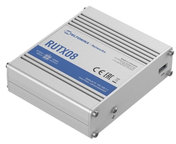 RUTX08 Industrial Ethernet Router, 4 x Gigabit Ethernet, VPN