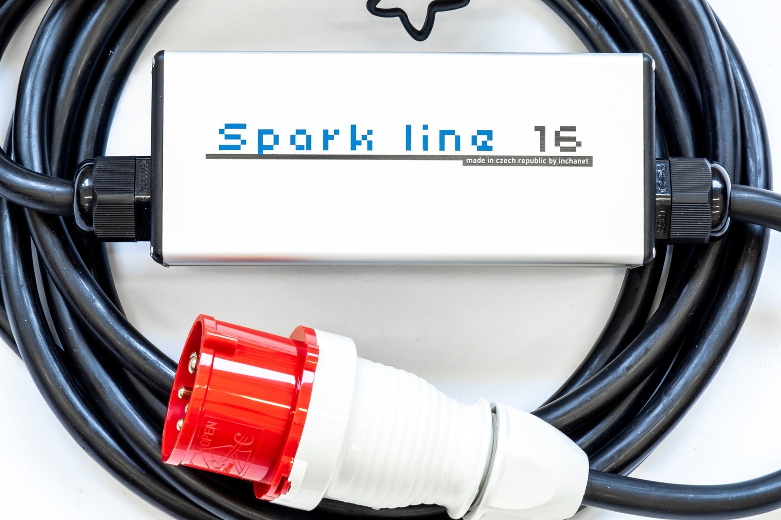 SPARK LINE 16 -  cable with control box 11kW (3X16A), TYPE2-CEE RED, 16A x 3phases, 5m - Image 4