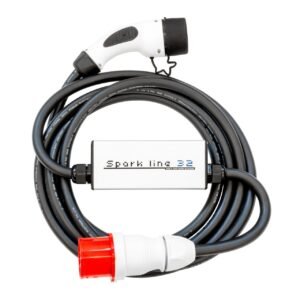 Spark_Line_32A_3P_5m.jpg SPARK LINE 32 - cable with control box 22kW, TYPE2-CEE, 32A x 3phases, 5m