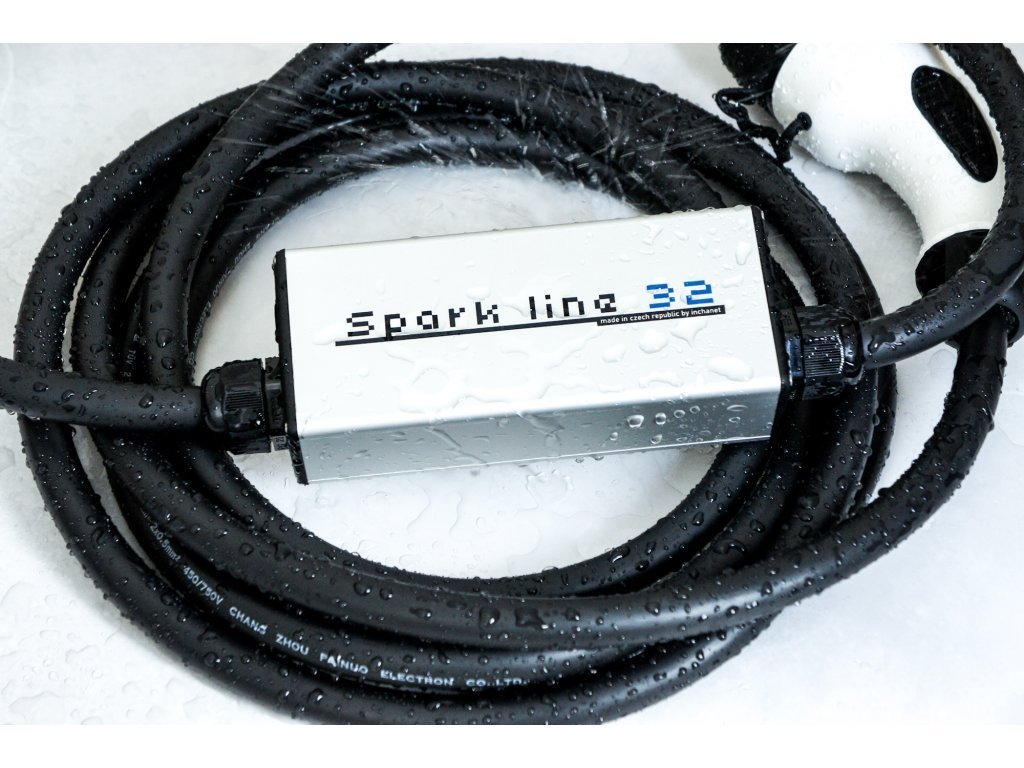 SPARK LINE 32 - cable with control box 22kW, TYPE2-CEE, 32A x 3phases, 5m - Image 2