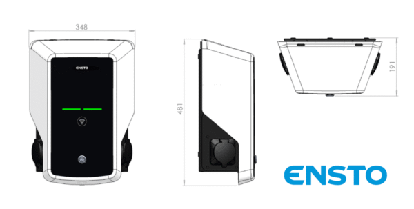 ENSTO EVB203E-BLBC 2x22kW (LAN)