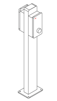 TAC pedestal back-to-back for 2 x ABB Terra AC