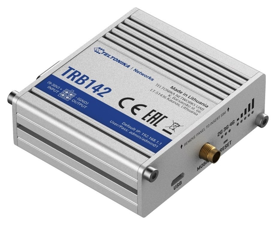 TRB142 Industrial Rugged LTE RS232 Gateway 4G/LTE (Cat 1), 3G, 2G, RS232 - Image 2