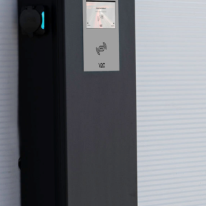 V2C POLE Wallbox socket (2×22 kW), 8'' Display, 4G, LAN/Wifi, RFID