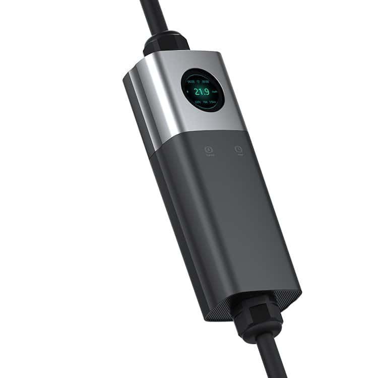 portable charger with DISPLAY control box 11kW (3X16A), TYPE2-CEE RED, 16A x 3phases, 5m - Image 2